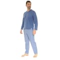 Miniatyrbild 2 av 3: Pyjamas Lång Man - Pilus - Bertin - Blå Indigo - 100% Bomull - Elastisk Midja
