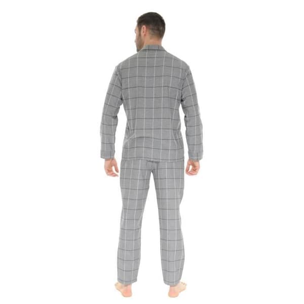 Pyjamaset Herr - Pilus - BIAGIO - Ljusgrå - Elastisk midja - Krage