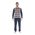 Miniatyrbild 1 av 2: Pyjamas för män - Christian Cane - Davy - V-ringad - Blå - Bekväm och elegant