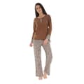 Miniatyrbild 2 av 3: Pyjamalång Marron Agathe - PILUS - Dam - Leopardtryckt bomullsmaterial och satin