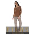 Miniatyrbild 1 av 3: Pyjamalång Marron Agathe - PILUS - Dam - Leopardtryckt bomullsmaterial och satin