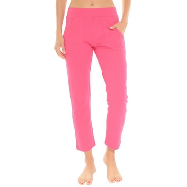 Långbyxor - VIDIANE - 6444 - Fuchsia - 100% bomull - Elastisk midja