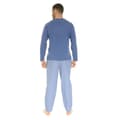 Miniatyrbild 3 av 3: Pyjamas Lång Man - Pilus - Bertin - Blå Indigo - 100% Bomull - Elastisk Midja