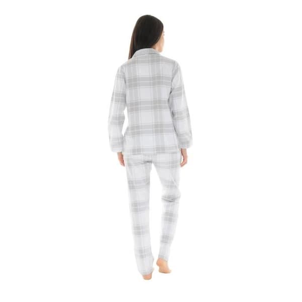Pyjamalång - CHRISTIAN CANE - Modell CIDALIE - 100% Bomull - Krage med slag - Elastisk midja
