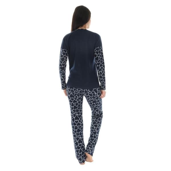 Långblå pyjamas med hjärtan Pyjamas Lång 7178
