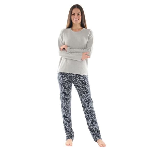 Pyjamas Lång - Milano - 7652 - Grå - Kvinna - Storlek S/38