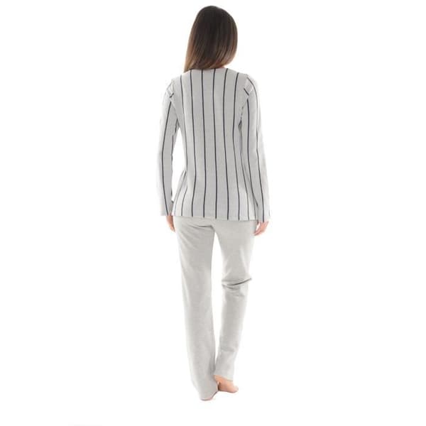Pyjama Lång - Milano - 7640 - Grå - Kvinna - Storlek S/38