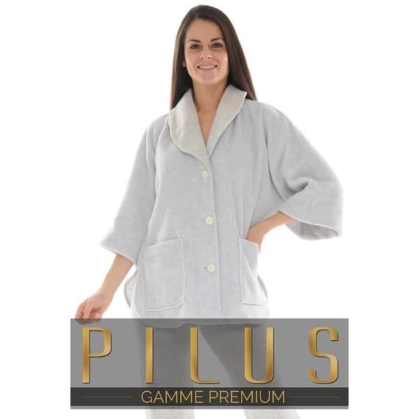 Cape Femme - PILUS - ADA - Ljusgrå - Fleecekrage - 2 fickor