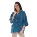 Miniatyrbild 1 av 3: Cape Maille Bleu Coline Cape 7282 - Christian Cane - Dam - Blå - Polyester