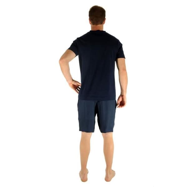 Pyjamas - PILUS - Jaipur - T-shirt med korta ärmar - Kort 100% siden - Färg marin