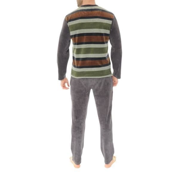 Lång rak pyjamas i bomull Christian Cane - Man - Brun