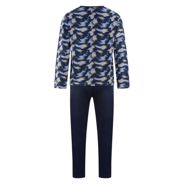 Lång pyjamas i bomull Christian Cane Blå - Vuxen - Unisex