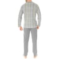 Miniatyrbild 3 av 3: Pyjamas i bomull med stängd front Christian Cane grå - Långa ärmar - V-ringning - Snörning