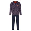 Miniatyrbild 1 av 3: Pyjamas i lång bomull CHRISTIAN CANE blå - Långa ärmar - V-ringning