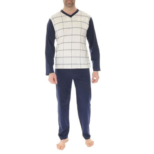 Pyjamas lång i bomull stängd Christian Cane beige - Vuxen - Unisex