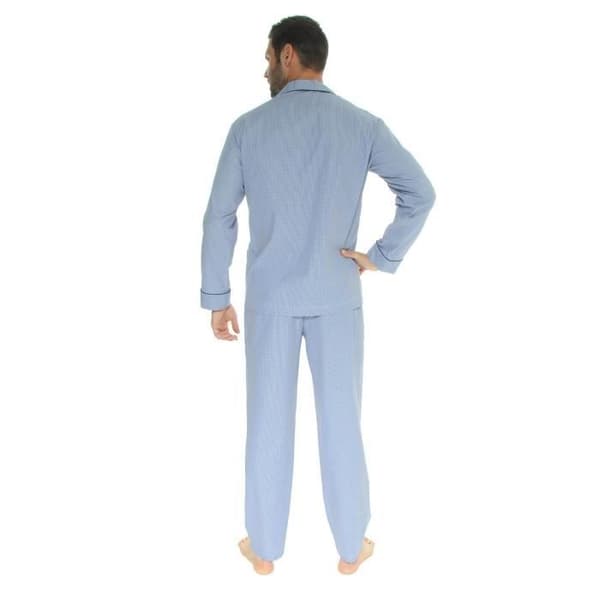 Pyjamaset - Blå ädel - 5527 - Bomull - Vichy - Elegant