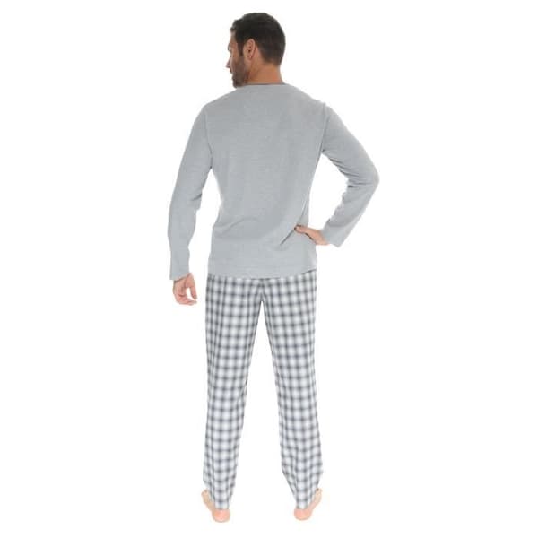 Pyjama - PILUS - 2610 - T-shirt i Nät - Byxor i Poplin - Ljusgrå