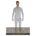 Miniatyrbild 2 av 3: Pyjama - PILUS - 2610 - T-shirt i Nät - Byxor i Poplin - Ljusgrå