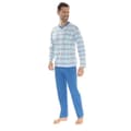 Miniatyrbild 1 av 2: Pyjamas Lång - Nelio - 4263 - 100% Bomull - V-Hals - Rutig Mönster