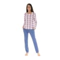 Miniatyrbild 1 av 2: Pyjamas Lång - Romina - 5390 - 100% Bomull - Rutigt Tryck - Tunisisk Krage