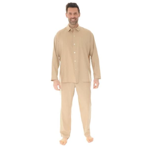 Pyjama Tailleur i Poplin - PILUS - Brun - Man - Kylandeffekt
