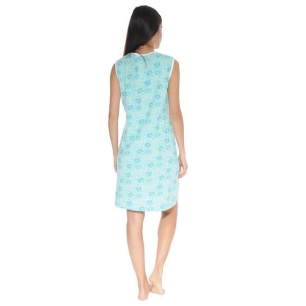 Nattkappa - Madeline - 4078 - 100% Bomull - Blomtryck - Axelbandsärmar