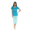 Miniatyrbild 1 av 2: Pyjamaset - Madeline - 4087 - 100% Bomull - Serigrafi Blommor - Elastisk Midja