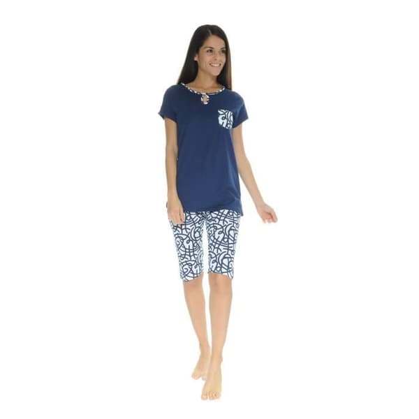 Pyjama Blå Maggie Kort Pyjama 4041