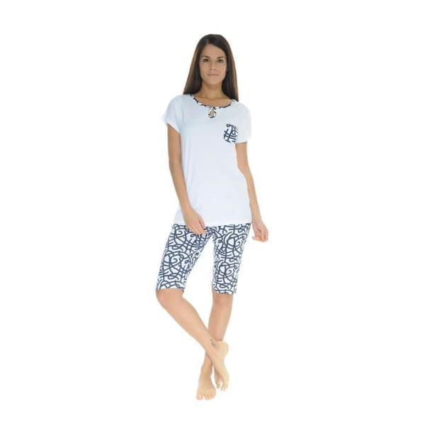 Pyjama Vitt Maggie Pyjama Kort 4053