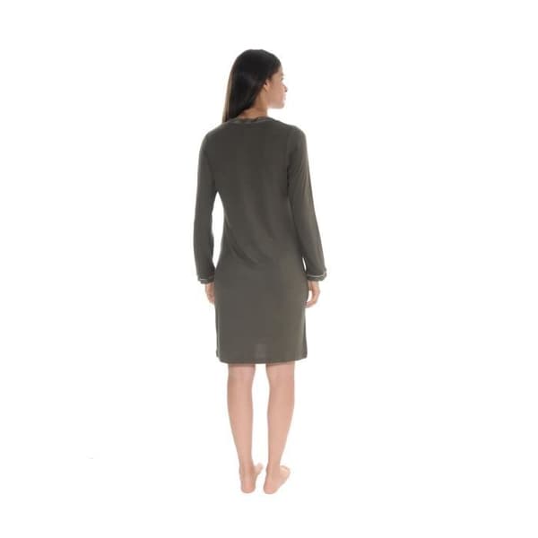 Nattlinne - Jayne - 3331 - Viskos Elastan - V-ringning - Mörkgrön