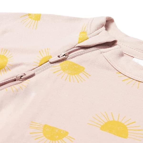 Beige långärmad babypyjamas för flickor DIM Soleil - DIM Brand - Hand- och fotskydd - 100 % ekologisk bomull