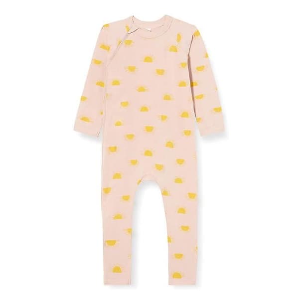 Beige långärmad babypyjamas för flickor DIM Soleil - DIM Brand - Hand- och fotskydd - 100 % ekologisk bomull