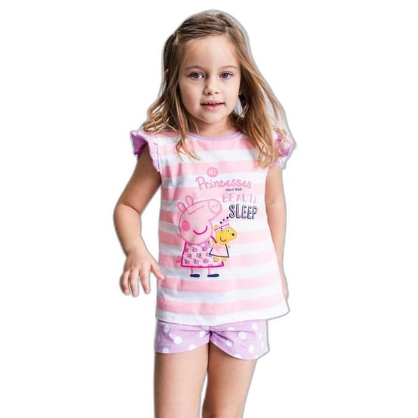 Pyjamaset för babyflicka - Cerda - Peppa Pig - Mjuk tyg - Färgglad design - Lättskött