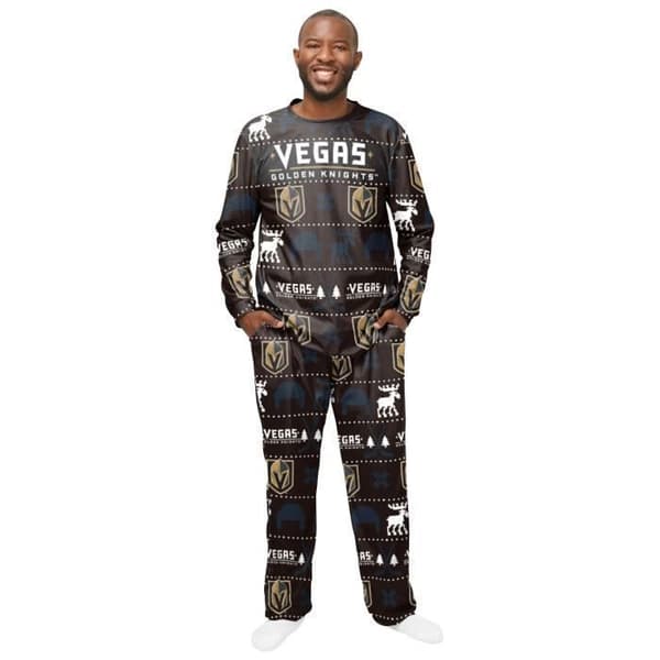 Pyjamas NHL Vinter XMAS med långa ärmar och byxor - Vegas Golden Knights - Herr