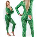 Miniatyrbillede 1 af 9: KVINDE-PYJAMAS VALENTINSDAGSGAVE TIL HENDE MED FLAP AF HAMPEBLADE S