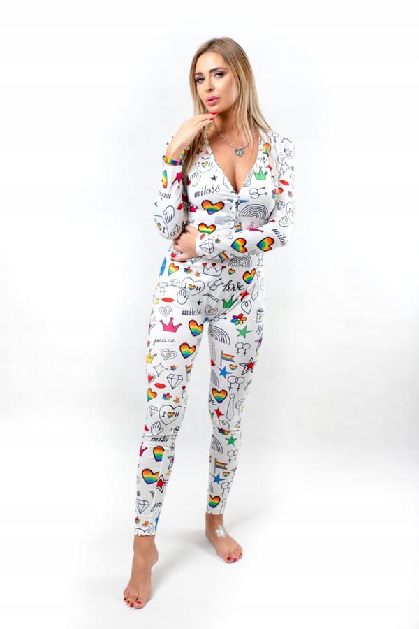 KVINNOPYJAMAS ALLA HJÄRTANS DAG-PRESENT TILL EN FLICKA MED EN REGNBÅGE HBTQ XL