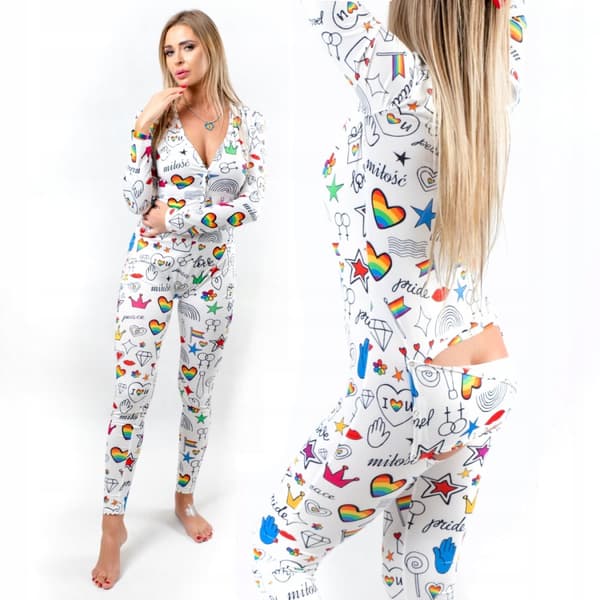 KVINNOPYJAMAS ALLA HJÄRTANS DAG-PRESENT TILL EN FLICKA MED EN REGNBÅGE HBTQ XL