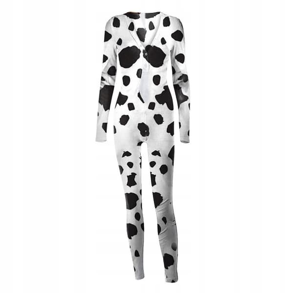 KVINNLIG PYJAMAS PÅ ALLA HJÄRTANS DAG-PRESENT TILL HENNES DALMATINHUND MED DRAGKEDJA