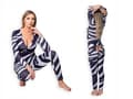 Miniatyrbild 2 av 7: DAMPYJAMAS PÅ ALLA HJÄRTANS DAG-PRESENT TILL HENNE, UPPACKAD MED ZEBRA XL