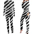 Miniatyrbillede 5 af 8: KVINDE-PYJAMAS VALENTINSDAGSGAVE TIL HENDE MED LYNLÅS UDPAKNING MED ZEBRA L