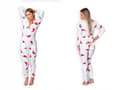 Miniatyrbillede 2 af 8: KVINDEPYJAMAS VALENTINSDAG GAVE TIL EN PIGE LYNLÅSOPENDER PEPPERS XL
