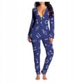 Miniatyrbillede 5 af 8: KVINDEPYJAMAS VALENTINSDAGSGAVE TIL EN PIGE MED FLAP MARINEBLÅ XL