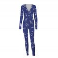 Miniatyrbillede 7 af 8: KVINDEPYJAMAS VALENTINSDAGSGAVE TIL EN PIGE MED FLAP MARINEBLÅ XL