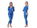 Miniatyrbillede 2 af 8: KVINDEPYJAMAS VALENTINSDAGSGAVE TIL EN PIGE MED FLAP MARINEBLÅ XL