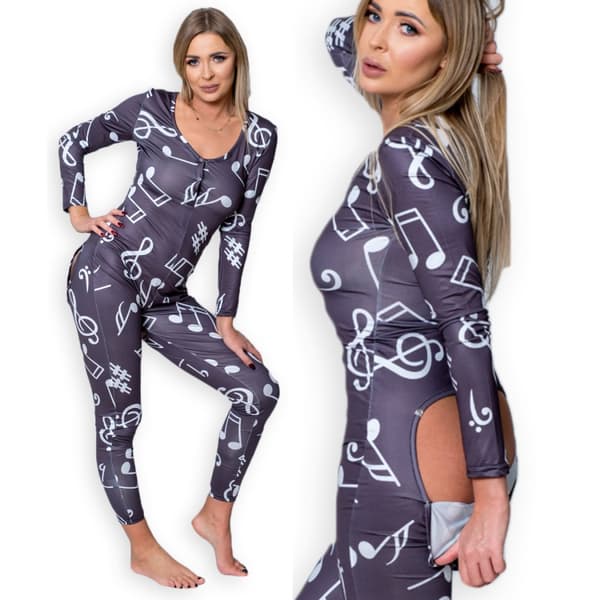 NAISTEN PYJAMAT YSTÄVÄNPÄIVÄN LAHJA TYTTÖLLE VETOKETJUA AVATTU HARMAA NUOTTI M