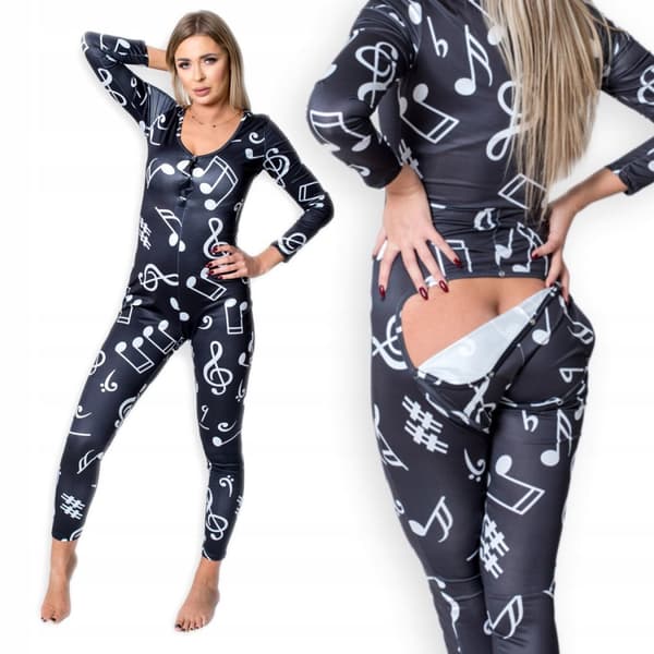DAMPYJAMAS ALLA HJÄRTANS DAG-PRESENT TILL EN FLICKA, UPPSÄCKT, SVART MUSIK XL