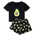 Miniatyrbillede 1 af 7: KVINDE-PYJAMAS VALENTINSDAG GAVE TIL EN PIGE TO-DELT AVOCADO M