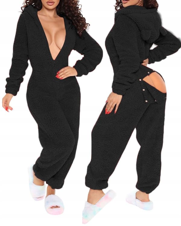 DAMPYJAMAS ALLA HJÄRTANS DAG-PRESENT TILL EN FLICK MED PLYSCHFLIK XL