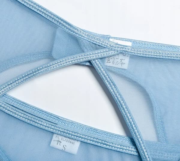 Dameundertøjssæt BH Choker Lårstropper Mavebøjle Hvid M
