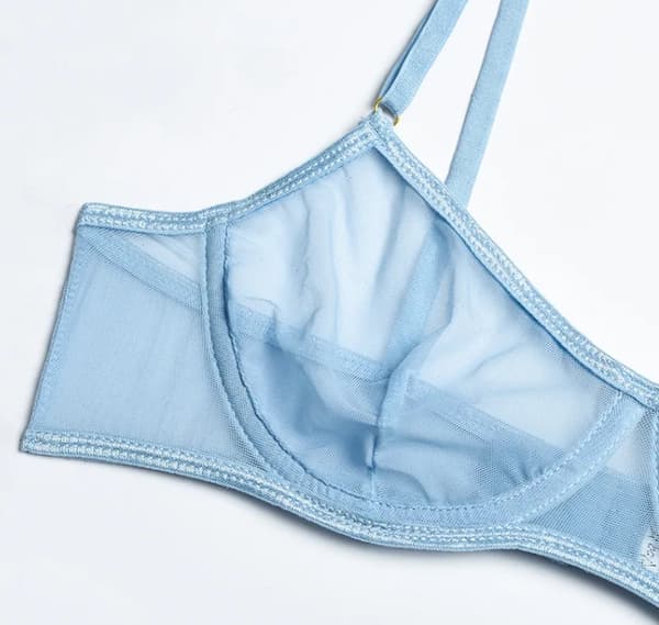 Dameundertøjssæt BH Choker Lårstropper Mavebøjle Hvid M